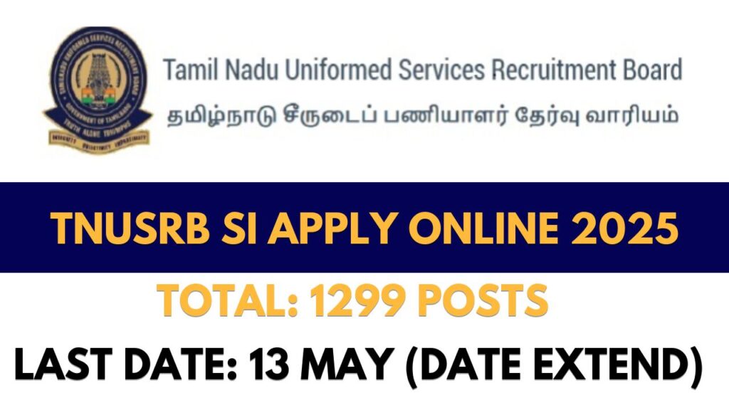 TNUSRB SI Apply Online 2025
